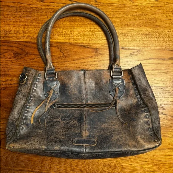 Bed Stu Rockababy satchel- Leather Shoulder Bag - Blue - Picture 2 of 6